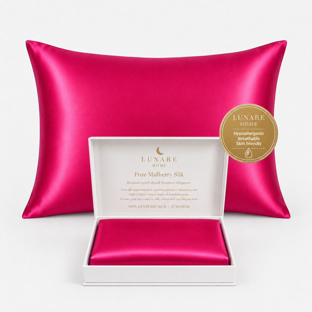 Silk Pillowcase - Raspberry Sorbet | Limited Edition (22-Momme)