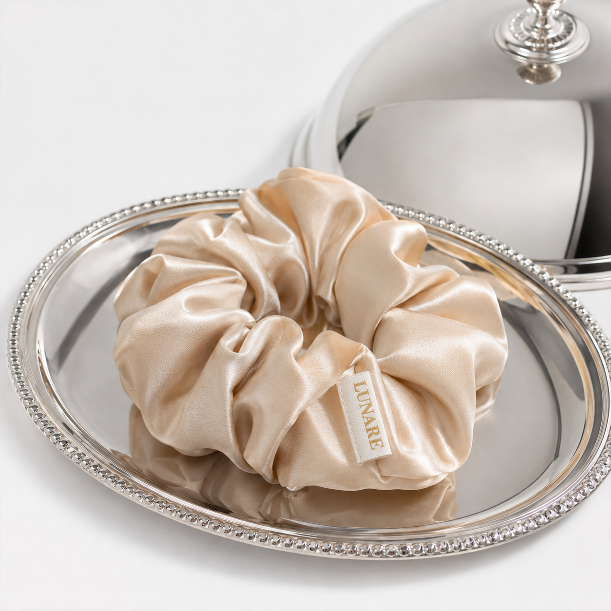 Silk Scrunchie XL - Champagne