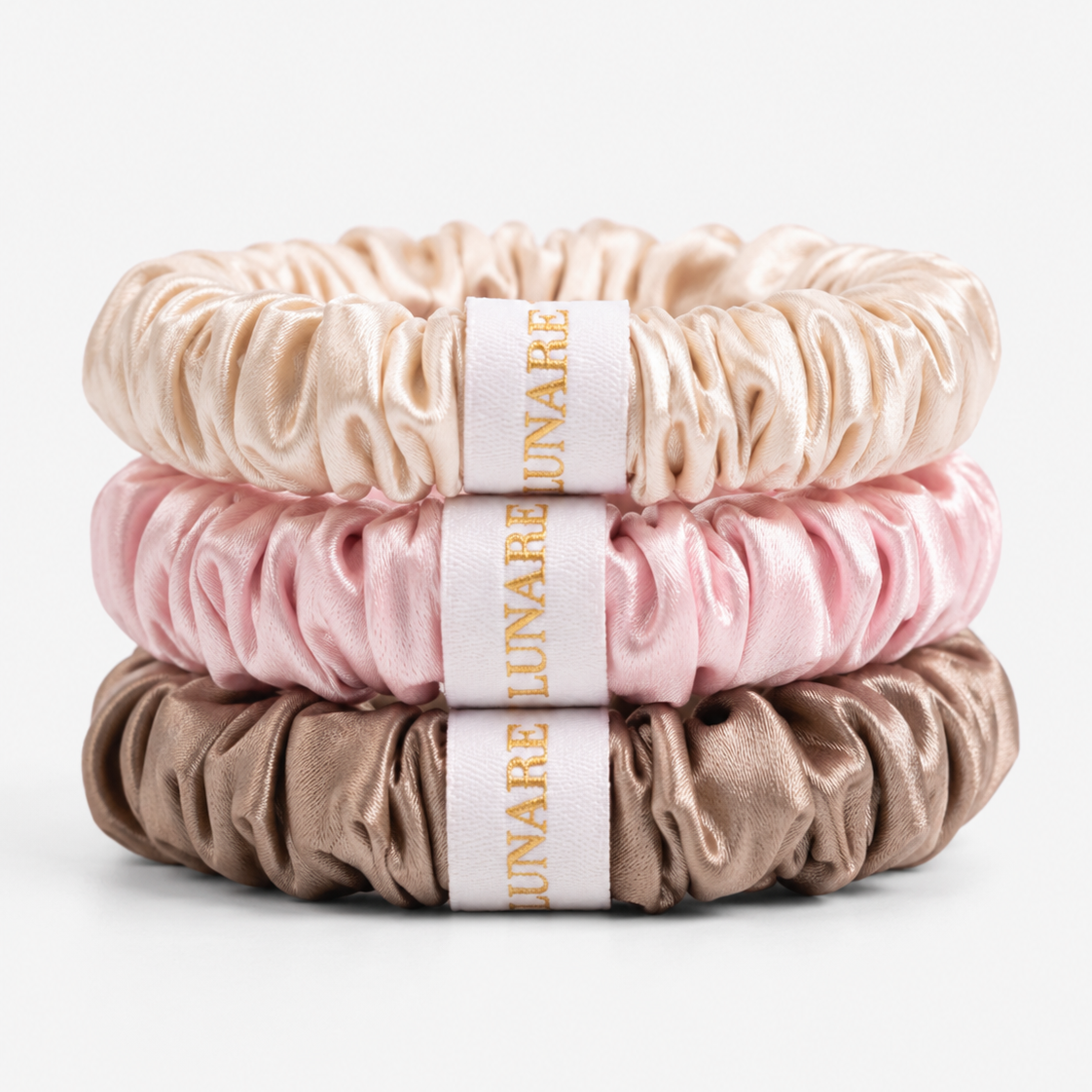 Silk Scrunchie Set - Blush Tones (Small)