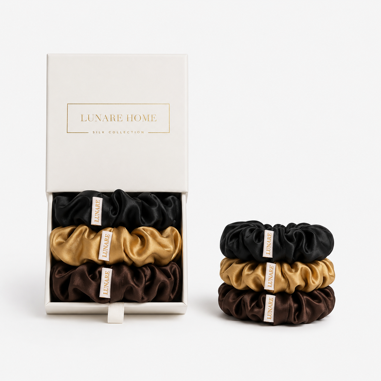 Silk Scrunchie Set - Warm Tones (Large)