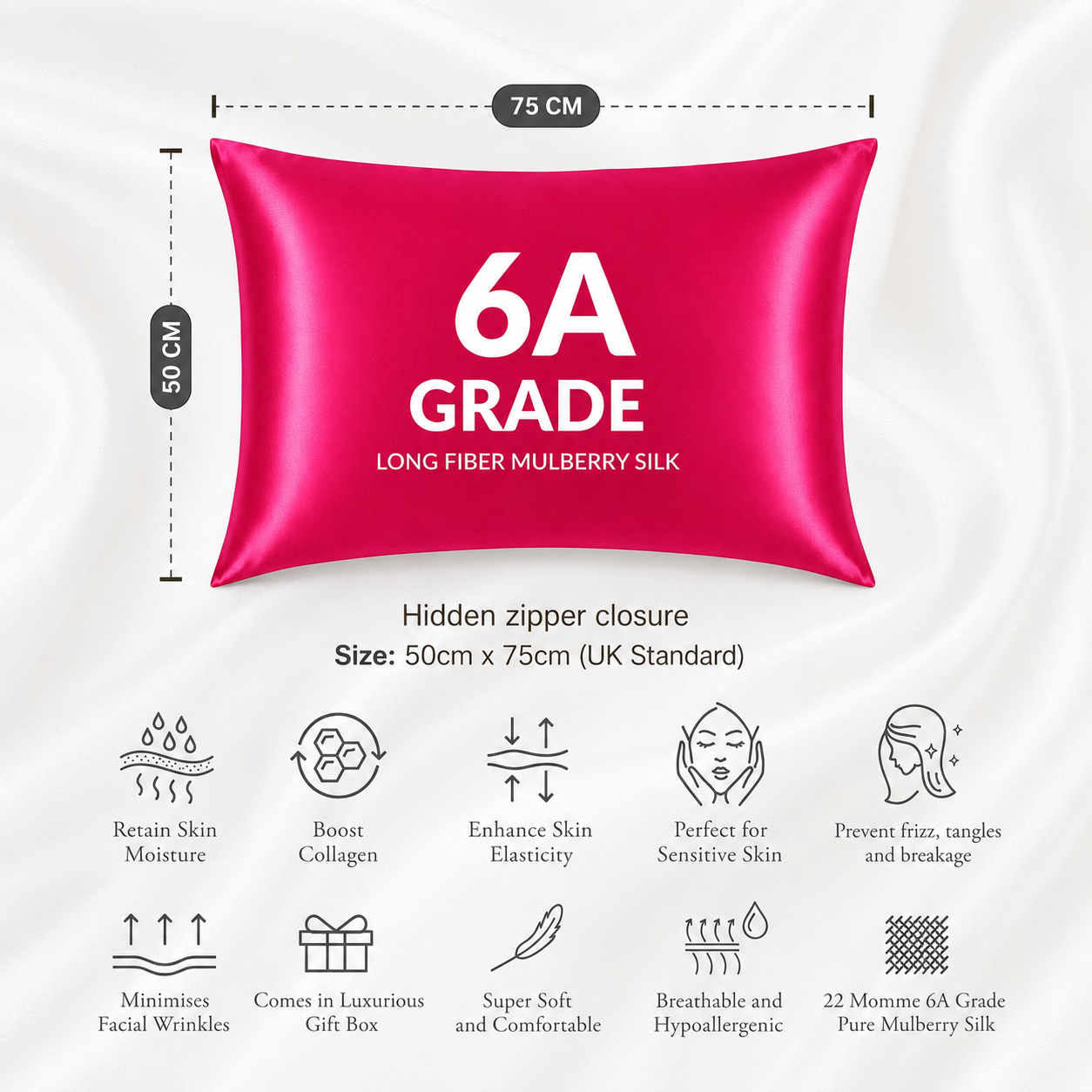 Silk Pillowcase - Raspberry Sorbet | Limited Edition (22-Momme)