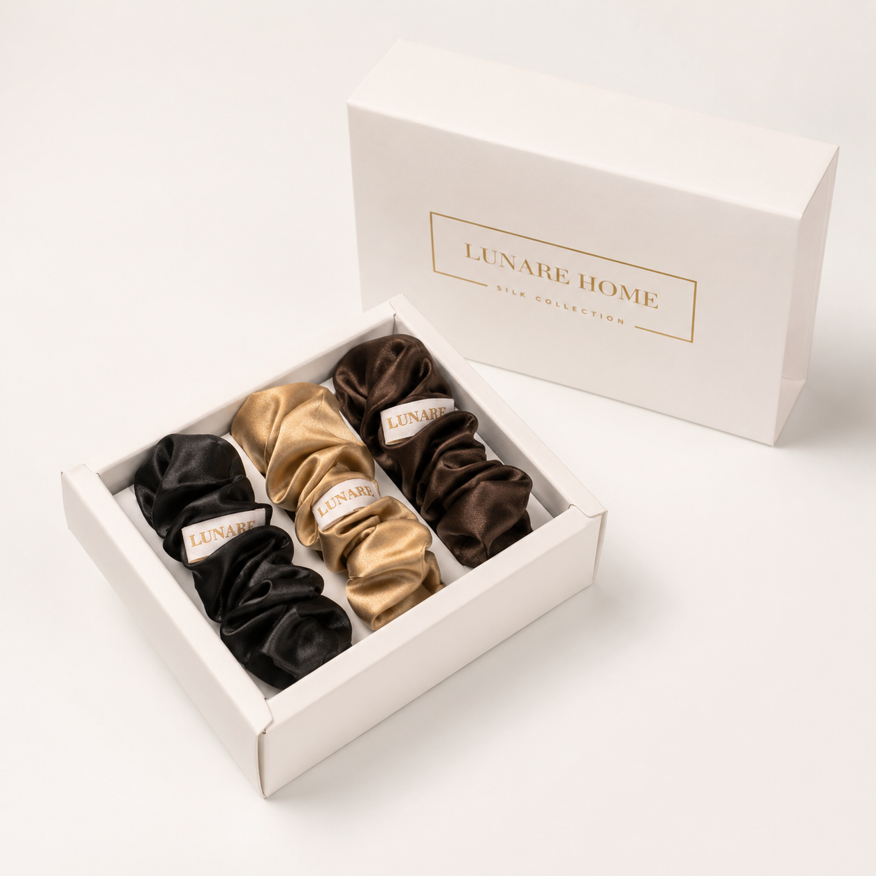 Silk Scrunchie Set - Warm Tones (Large)