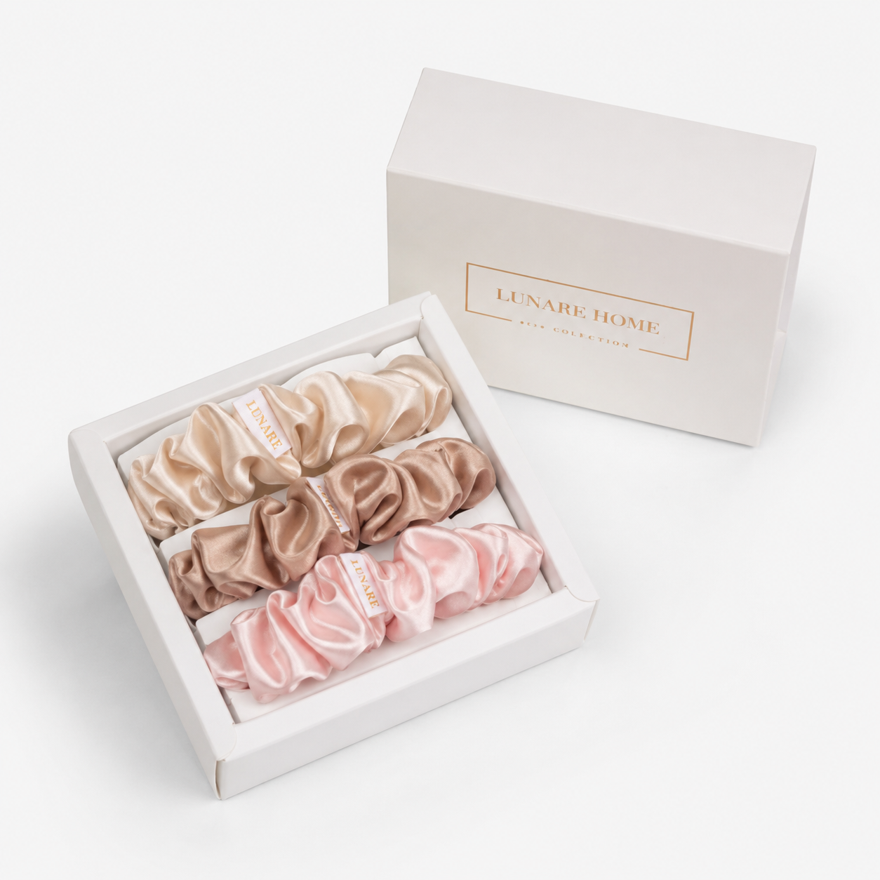 Silk Scrunchie Set - Blush Tones (Large)
