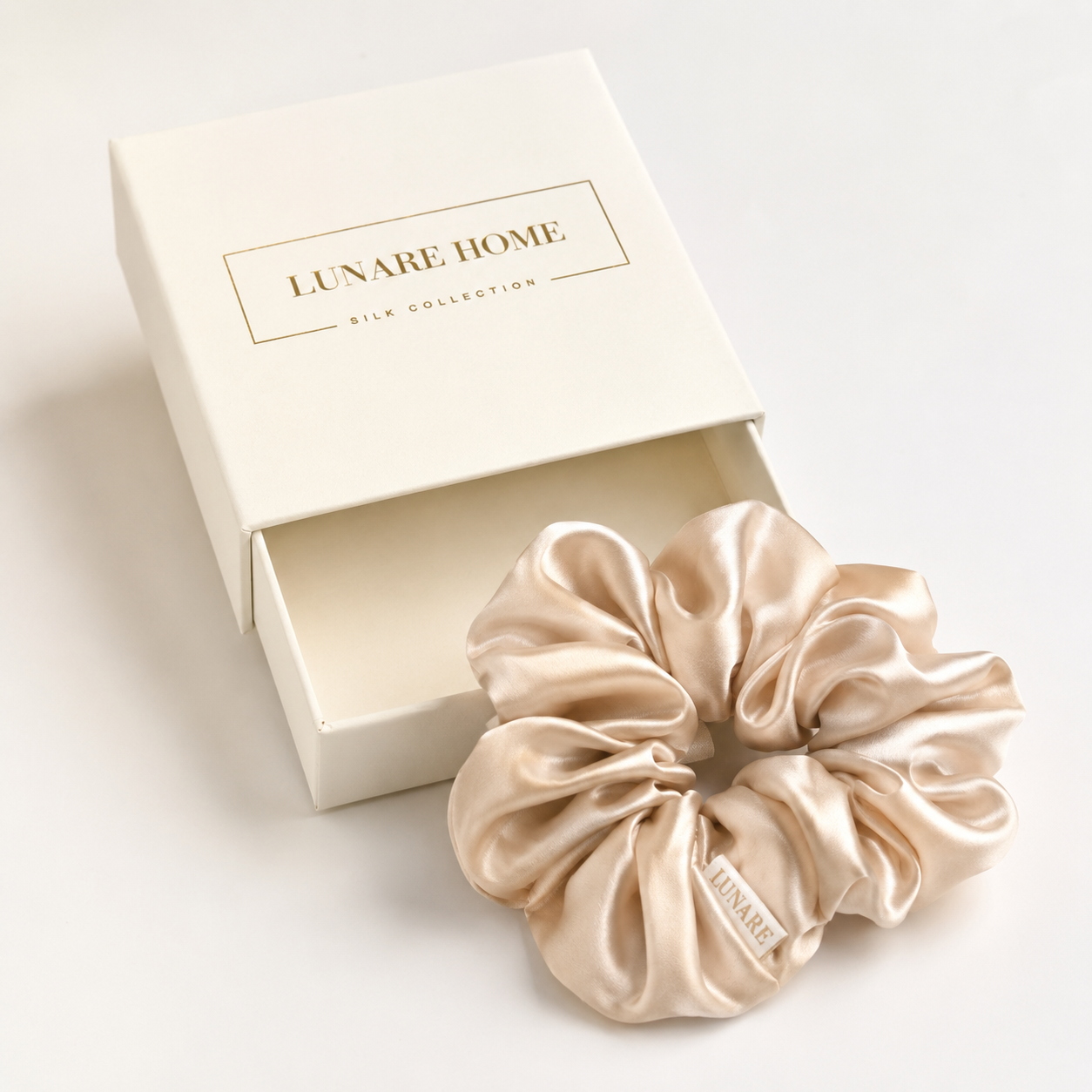 Silk Scrunchie XL - Champagne
