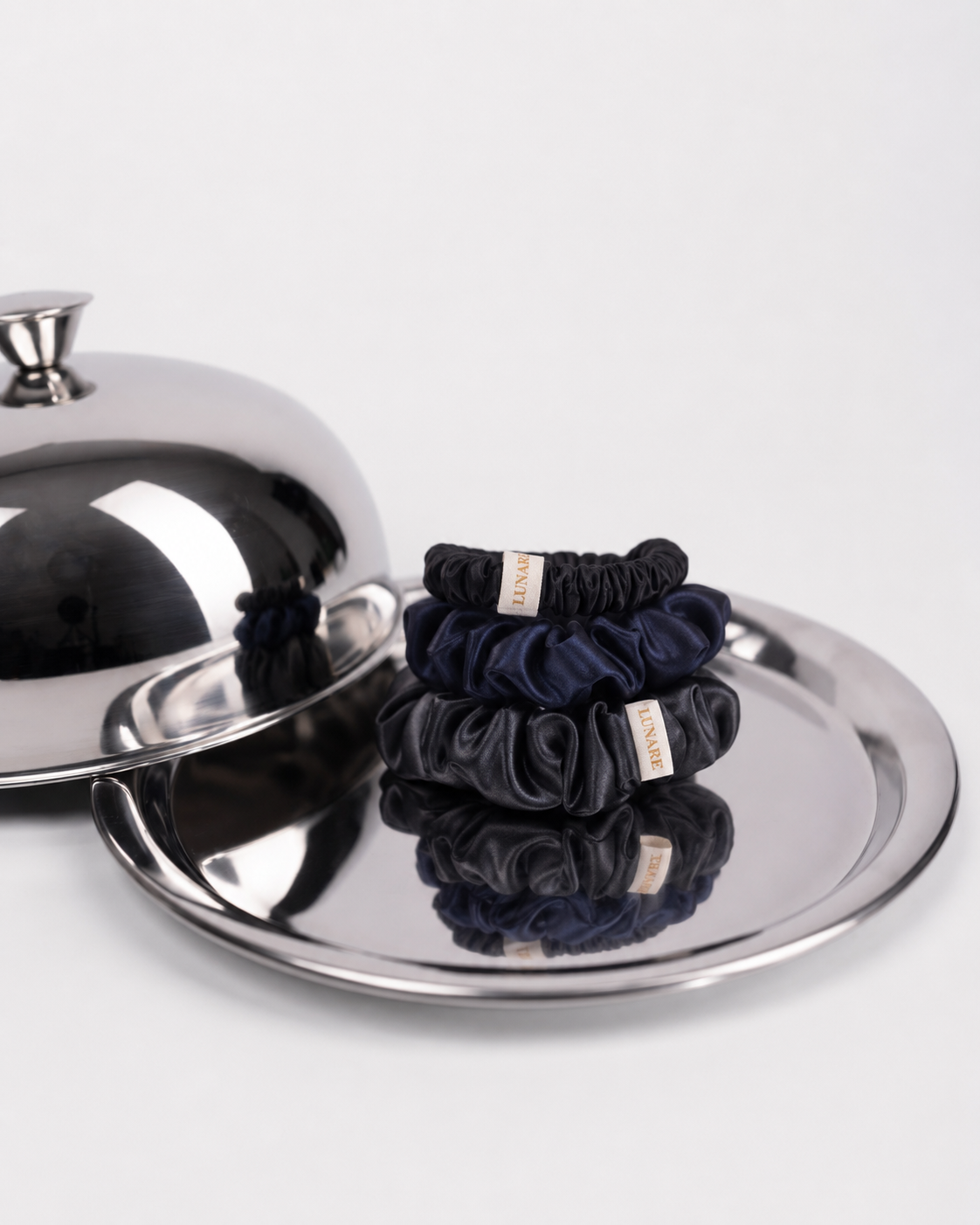 Silk Scrunchie Set - Midnight (Mixed Sizes)