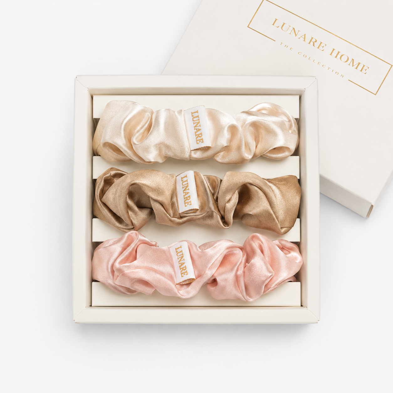 Silk Scrunchie Set - Blush Tones (Large)