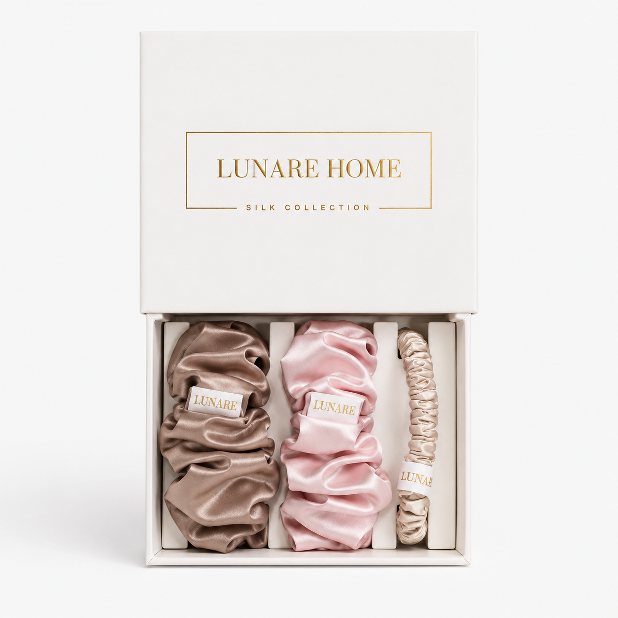Silk Scrunchie Set - Blush Tones (Mixed Sizes)