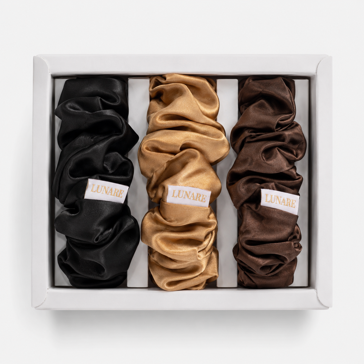 Silk Scrunchie Set - Warm Tones (Large)