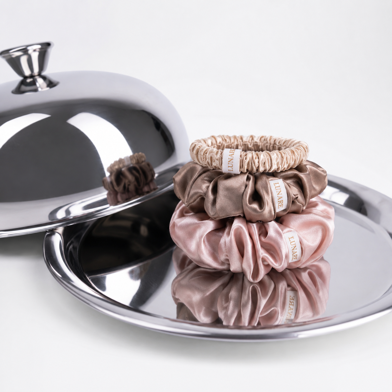 Silk Scrunchie Set - Blush Tones (Mixed Sizes)