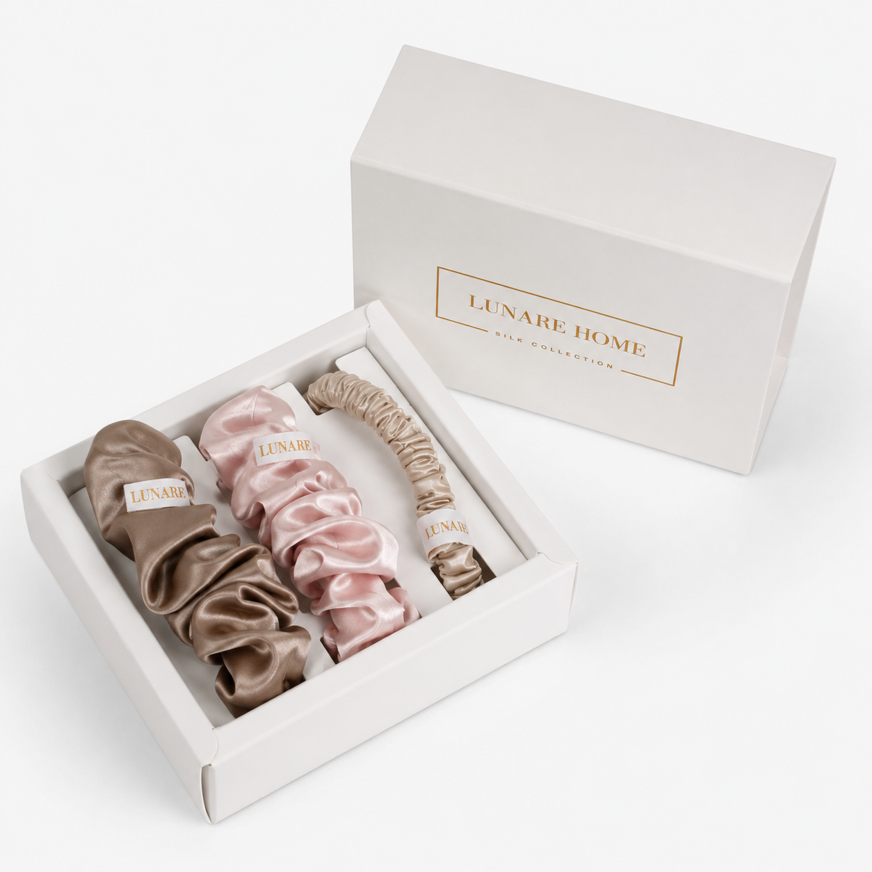 Silk Scrunchie Set - Blush Tones (Mixed Sizes)