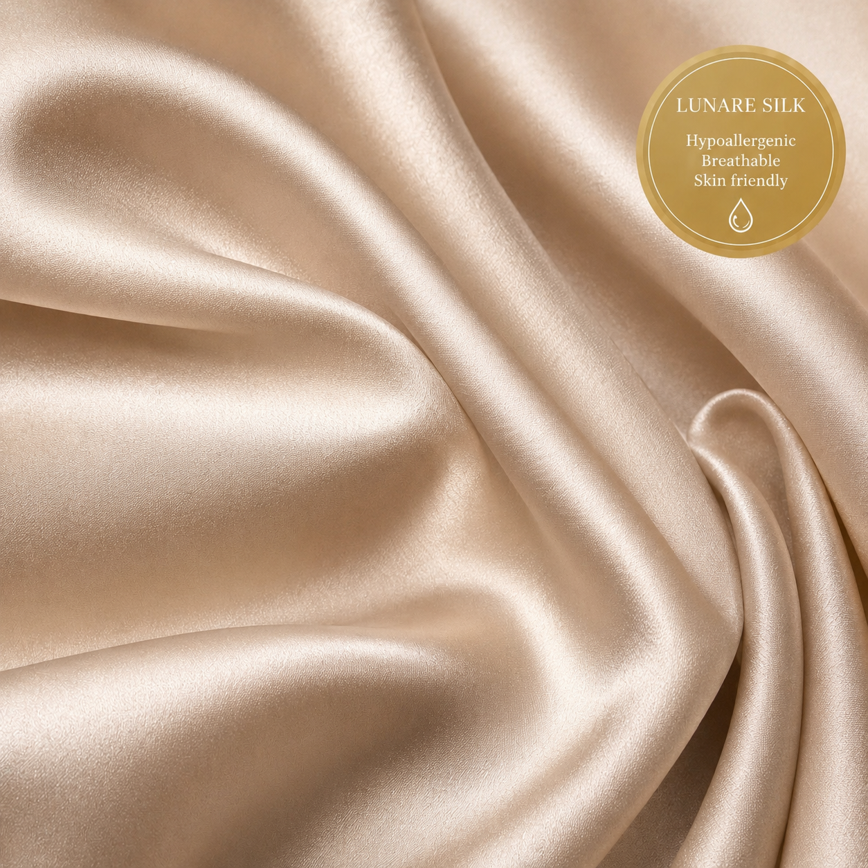 Silk Pillowcase - Light Gold (22-Momme)