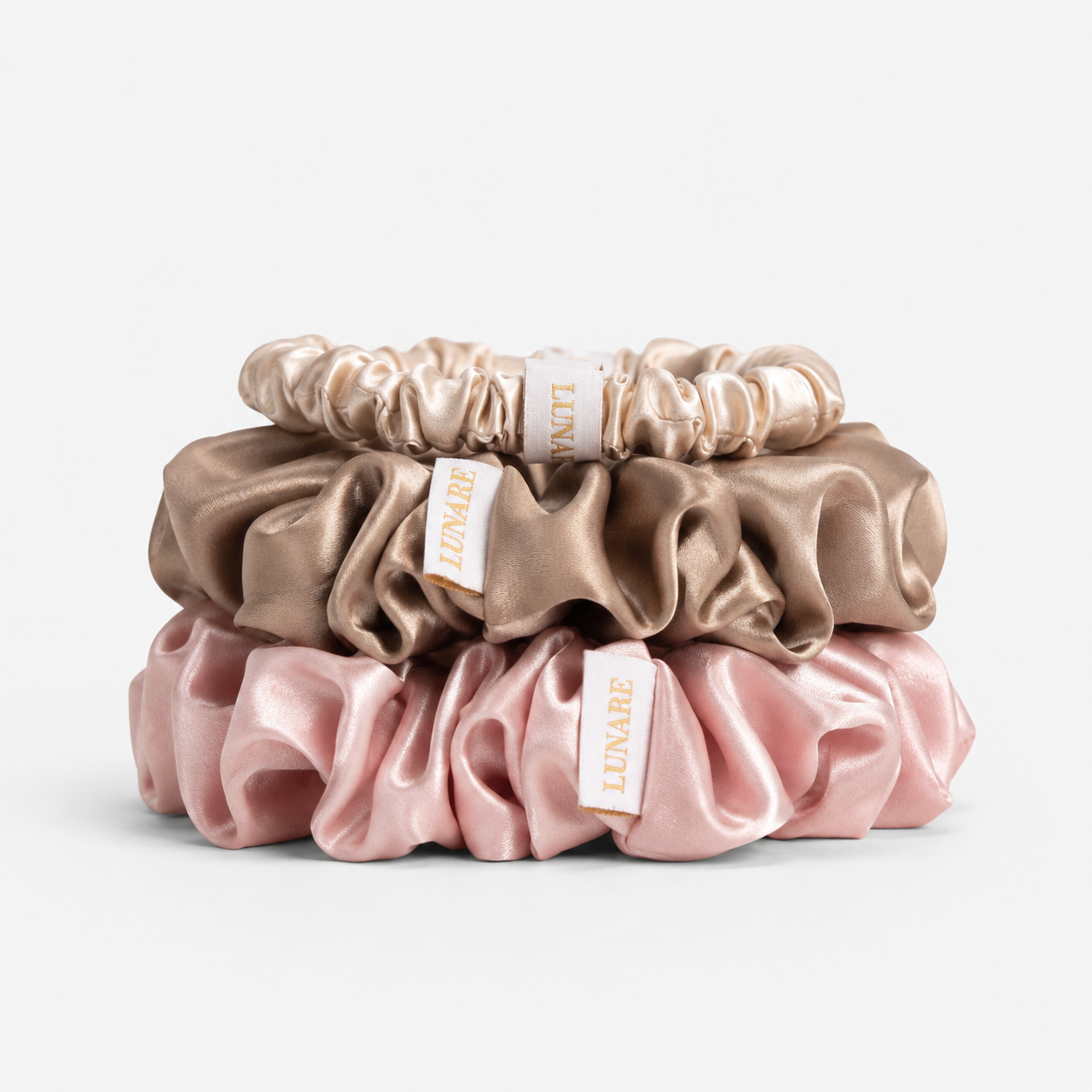 Silk Scrunchie Set - Blush Tones (Mixed Sizes)