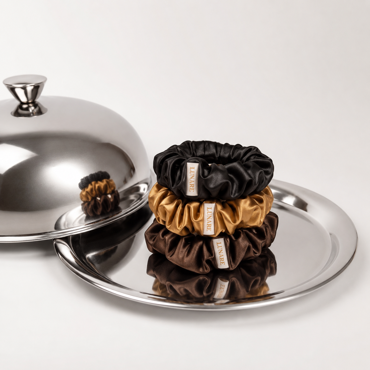 Silk Scrunchie Set - Warm Tones (Large)