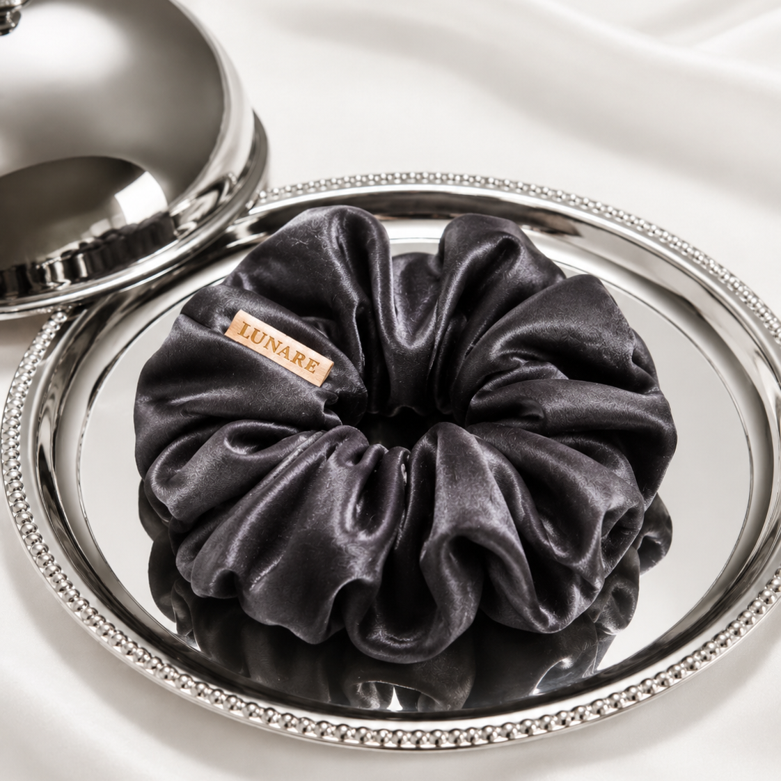 Silk Scrunchie XL - Dark Grey