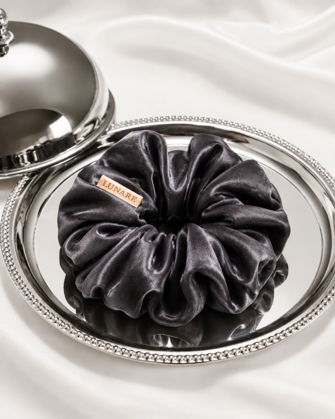 Silk Scrunchie XL - Dark Grey