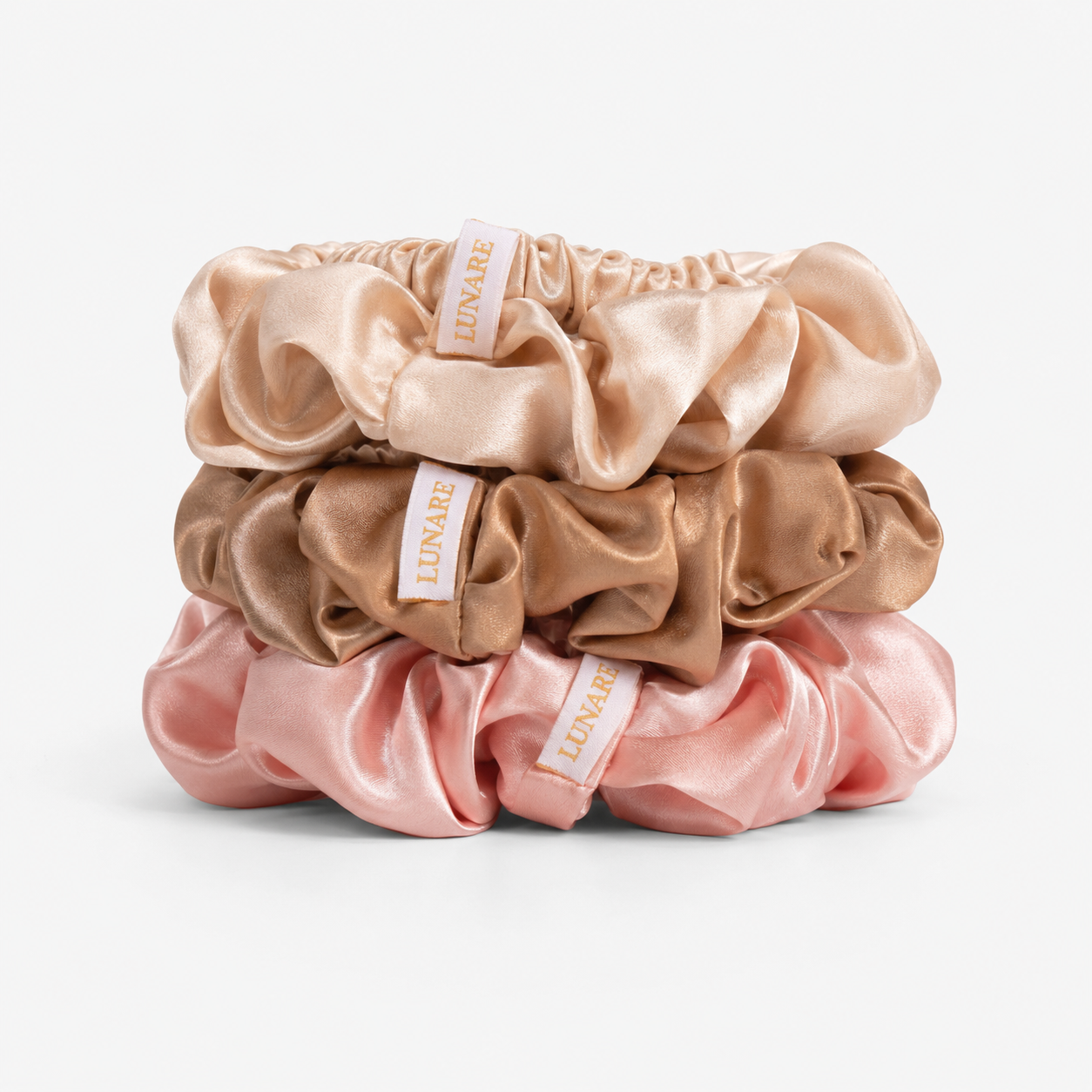 Silk Scrunchie Set - Blush Tones (Large)